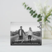 日付の写真結婚の変更 案内ポストカード (スタンド正面)