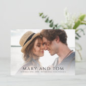 日付の写真QRコードのモダンタイポグラフィ セーブザデート (スタンド正面)