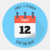 日付の切り取りカレンダーの保存 ラウンドシール (正面)