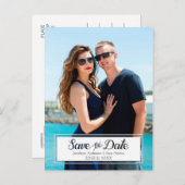 日付の切り取り文字縦写真の保存 案内ポストカード (正面/裏面)