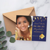 日付の卒業パーティー2023青い予算を保存 チラシ