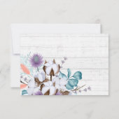 日付の南コットンの国の結婚式カードを保存 招待状 (裏面)