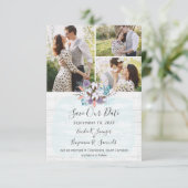 日付の南コットンの国の結婚式カードを保存 招待状 (スタンド正面)