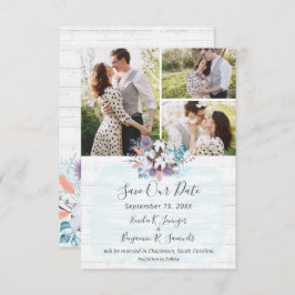 日付の南コットンの国の結婚式カードを保存 招待状