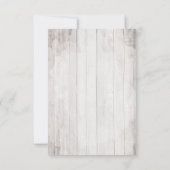 日付の南コットンの国の結婚式カードを保存 招待状 (裏面)