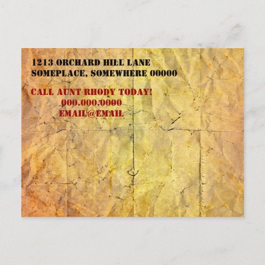 日付の古い紙はがきを保存する 案内ポストカード (裏面)