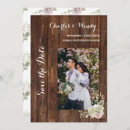 日付の国の紫のバラの保存 招待状