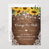 日付の国ひまわり花文字列ライトの変更 ポストカード (正面/裏面)