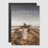 日付の垂直フォトマグネエレガントットを保存します (正面/裏面)