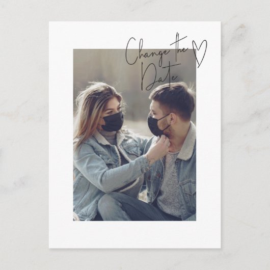 日付の変シンプル更スクリプトの延期 ポストカード (正面)