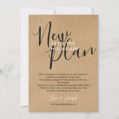 日付の変更の取消された写真素朴 招待状 (正面)