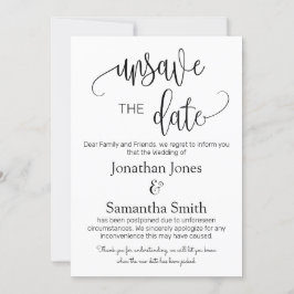 日付の変更の結婚ミニマルな日付の保存を解除 招待状