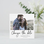 日付の変更インスタントフォトタイポグラフィ詳細 招待状 (スタンド正面)