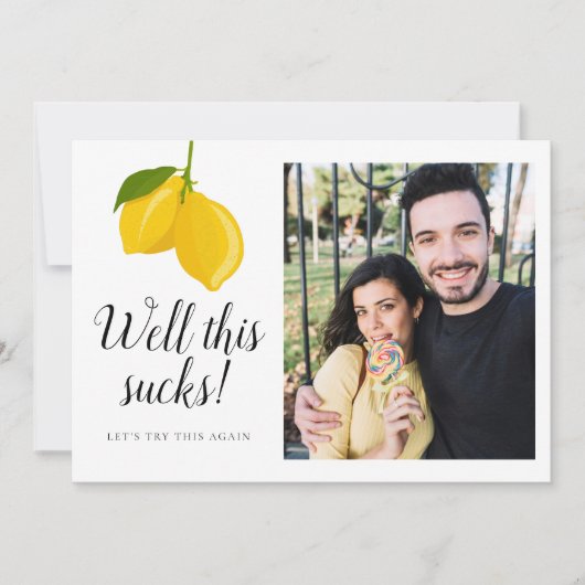 日付の変更ウェディング日付の写真を保存 招待状 (正面)