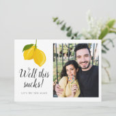 日付の変更ウェディング日付の写真を保存 招待状 (スタンド正面)