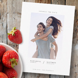 日付の変更シンプルシカスタムックフォト結婚ズ ポストカード
