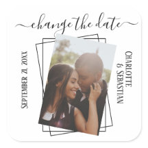 日付の変更タイポグラフィ結婚写真