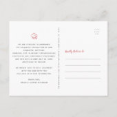 日付の変更バラ金ゴールドスクリプト卒業写真シック インビテーションポストカード (裏面)