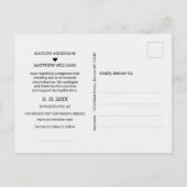 日付の変更フェードフォトミニマルタイポグラフィ 案内ポストカード (裏面)