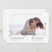 日付の変更モダンシックカスタムフォト結婚ー セーブザデート (正面/裏面)