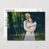 日付の変更モダントレンディースクリプトの新規日付 ポストカード (正面/裏面)