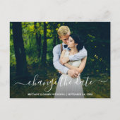 日付の変更モダントレンディースクリプトの新規日付 ポストカード (正面)