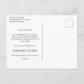 日付の変更モダン書灰色はがき 案内ポストカード (裏面)