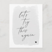 日付の変更モダン書灰色はがき 案内ポストカード (正面)