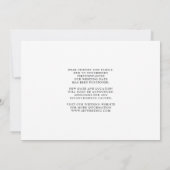 日付の変更モダン白シックタイポグラフィ写真 セーブザデート (裏面)