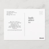 日付の変更日付のポストカードの保存 ポストカード (裏面)