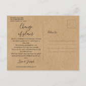 日付の変更素朴写真の保存日付 ポストカード (裏面)