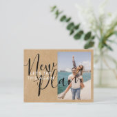 日付の変更素朴写真の保存日付 ポストカード (スタンド正面)