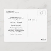 日付の変更素朴木製ストリングライト写真 ポストカード (裏面)