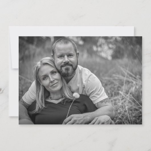 日付の変更結婚再び写真を試そう 案内状 (裏面)