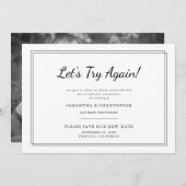 日付の変更結婚再び写真を試そう 案内状 (正面/裏面)