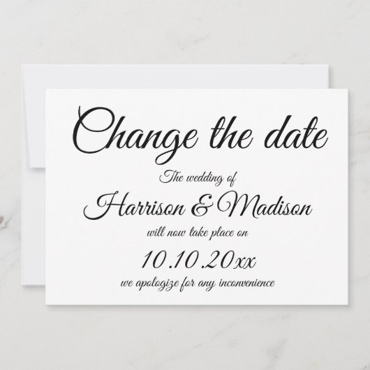 日付の変更、スクリプト結婚の発表 (正面)