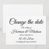 日付の変更、スクリプト結婚の発表 (正面/裏面)