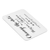 日付の変更，書道の結婚発表 マグネット (右側)