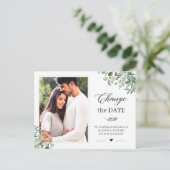 日付の変更Greenery Eucalyptusの写真葉写真 ポストカード (スタンド正面)