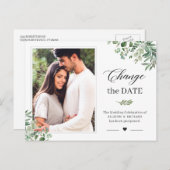 日付の変更Greenery Eucalyptusの写真葉写真 ポストカード (正面/裏面)