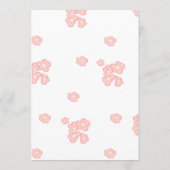 日付の夜のアイディア記号 |ピンクと金ゴールドのブライダル アドバイスカード (裏面)