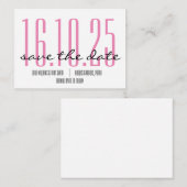 日付の大きい招待状 ノートカード (正面/裏面)