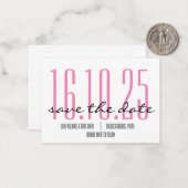 日付の大きい招待状 ノートカード (正面/裏面インサイチュ)