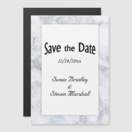 日付の大理石を保存 マグネット招待状