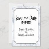 日付の大理石を保存 マグネット招待状 (正面)