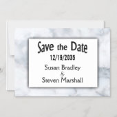 日付の大理石を保存 マグネット招待状 (正面)