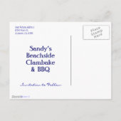 日付の子ヴィンテージビーチアートポストカードの保存 案内ポストカード (裏面)