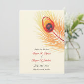 日付の孔雀の結婚式招待状を救って下さい セーブザデート (スタンド正面)