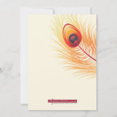 日付の孔雀の結婚式招待状を救って下さい セーブザデート (裏面)