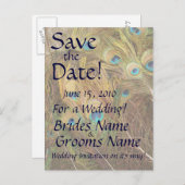 日付の孔雀はがきを保存 案内ポストカード (正面/裏面)